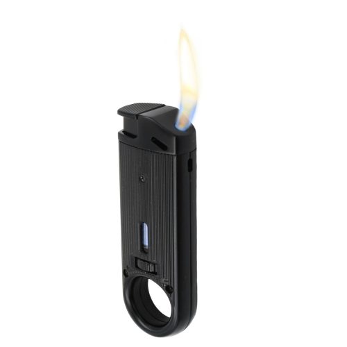 Black Slim Pipe Lighter 360° Soft Flame