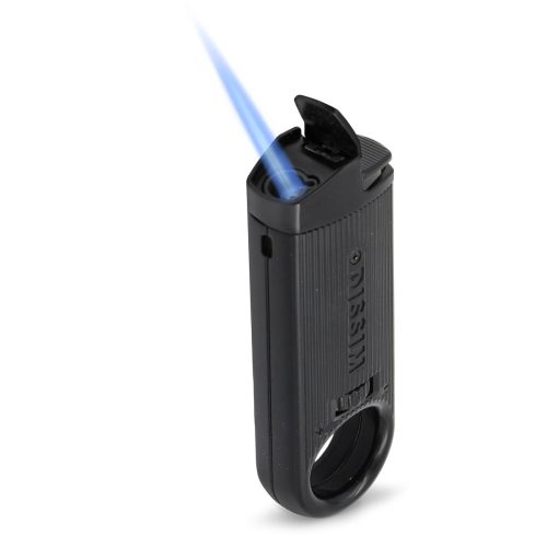 Black Slim Pipe Lighter 360° Torch Flame