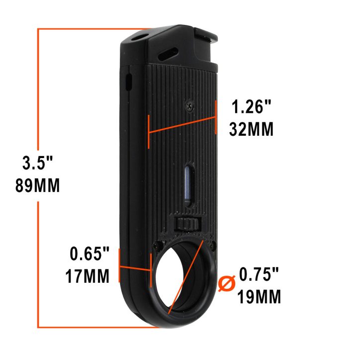 Black Slim Pipe Lighter 360° Soft Flame - Image 4