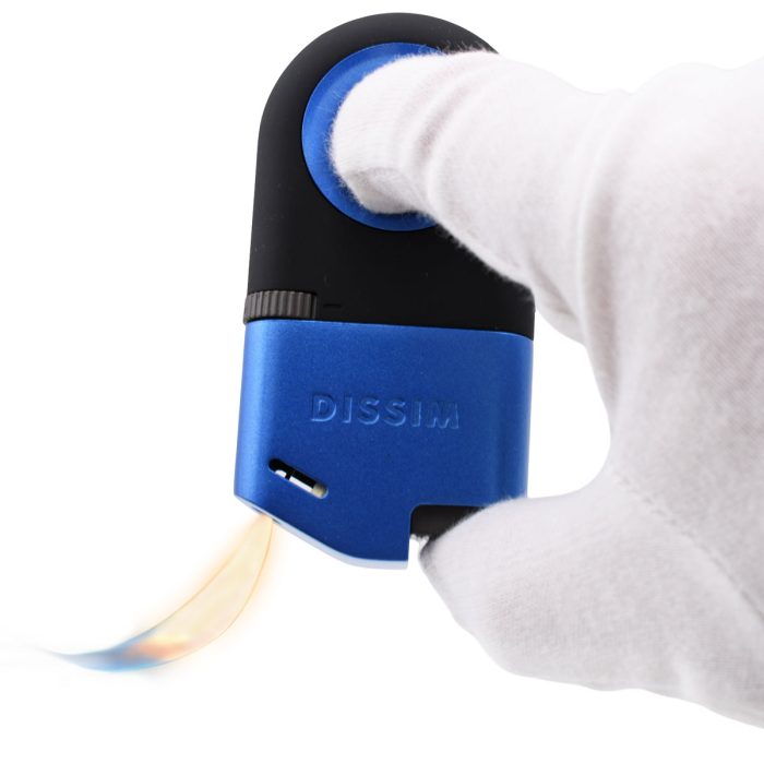 Blue Finish, 360° Soft Flame Cigar Lighter by Dissim