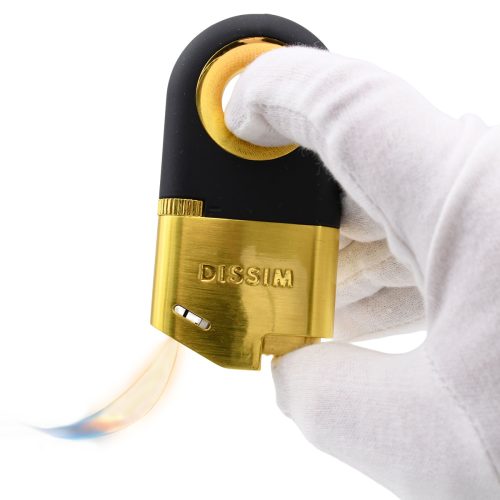 Gold Finish, 360° Soft Flame Cigar Lighter by Dissim