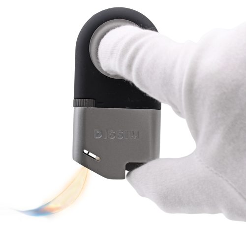 Silver Finish, 360° Soft Flame Cigar Lighter by Dissim