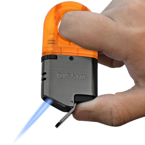Orange Handle, Dissim Sport Torch Lighter Inverted Flame