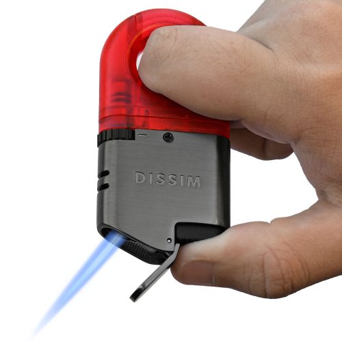 Red handle, Dissim Sport Torch Lighter Inverted Flame