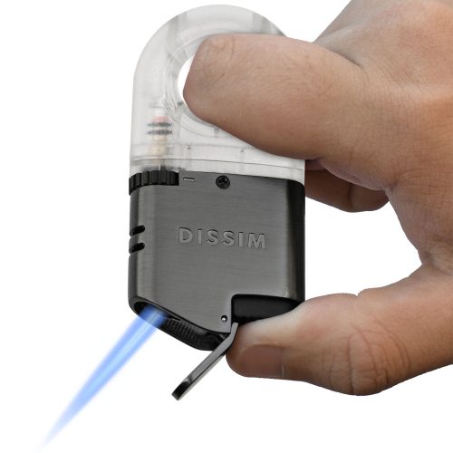 White Handle, Dissim Sport Torch Lighter Inverted Flame