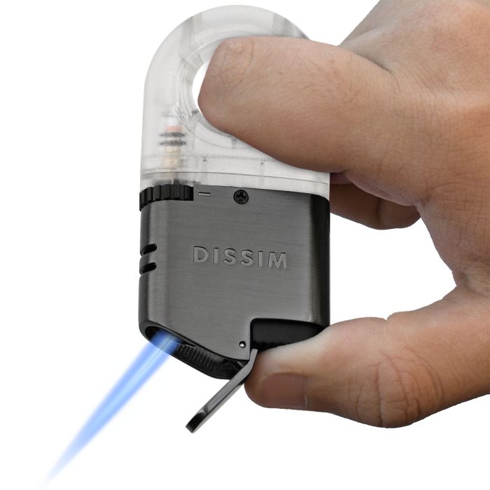 White Handle, Dissim Sport Torch Lighter Inverted Flame