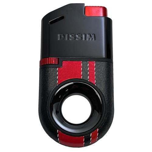 Black / Red Stripes Turismo-Luxe Soft Flame Butane Lighter