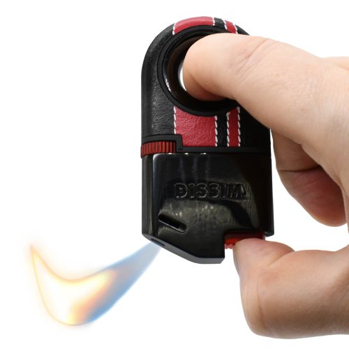 Red-on-Black Turismo-Luxe Fancy Lighter Soft Flame