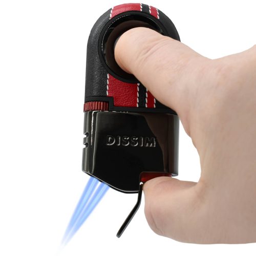 Red-on-Black Turismo-Luxe Fancy Lighter Torch Flame